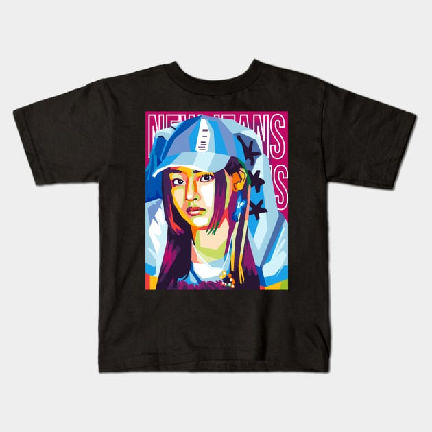 minji new jeans Kids T-Shirt by cool pop art house